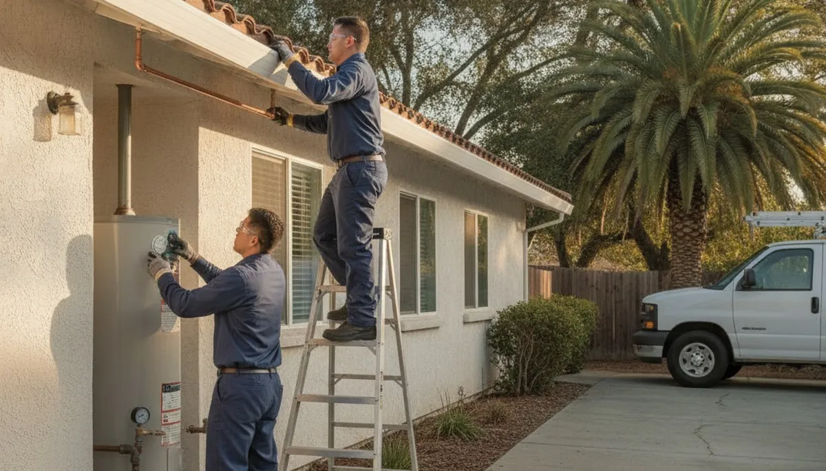 Sacramento, CA plumber repairing a residential plumbing fixture for a local plumbing service