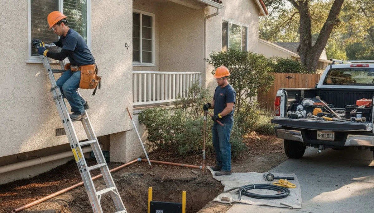 Plumber providing repair service in Sacramento, CA for residential plumbing issues
