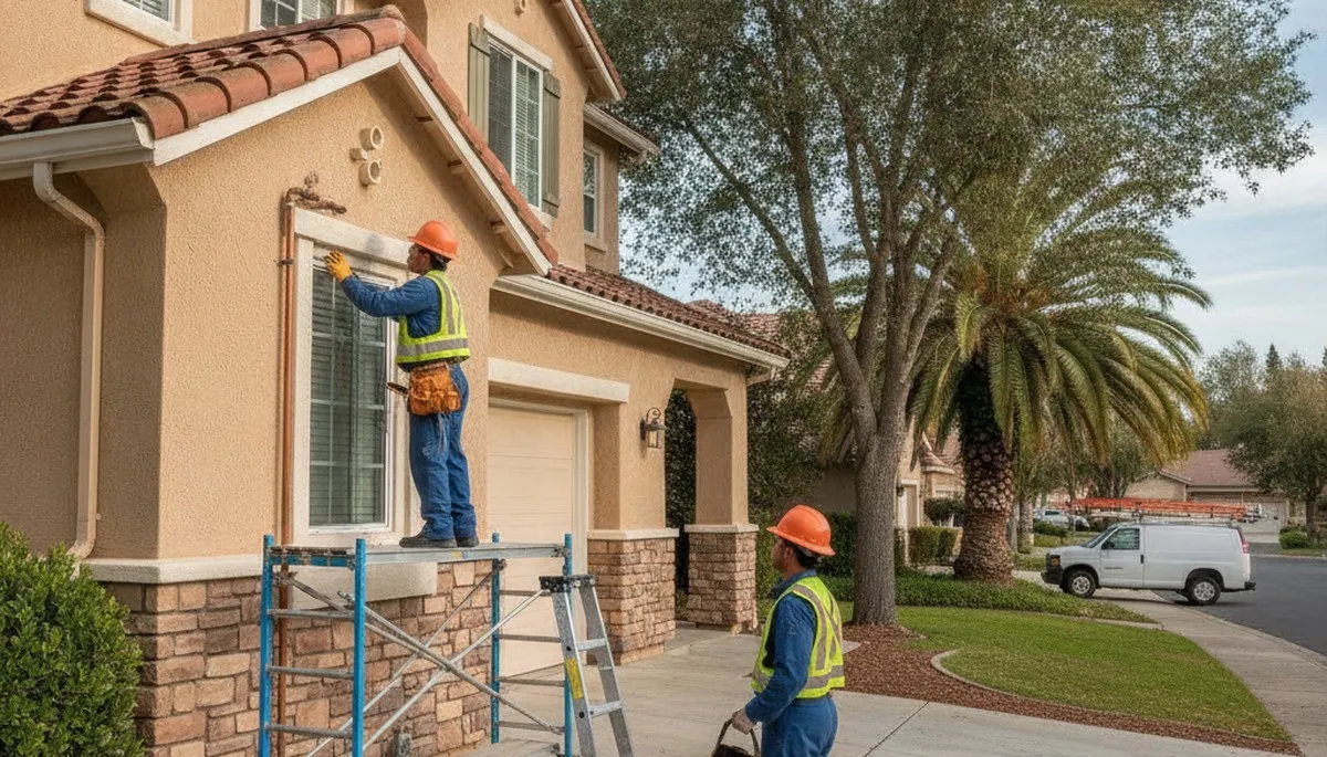 Plumber repairing a leak in Sacramento, CA for plumbing repair service