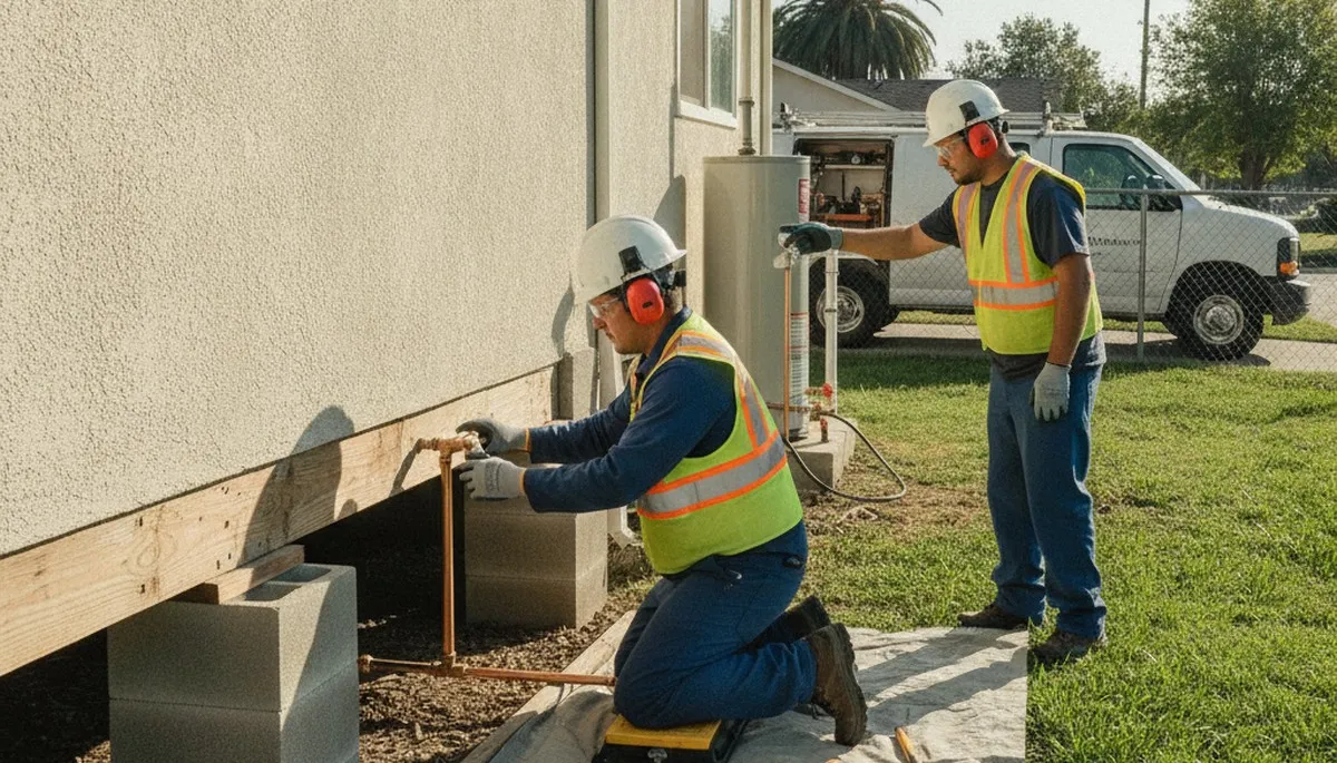 Sacramento, CA plumber repairing a residential leak for plumbing repair services