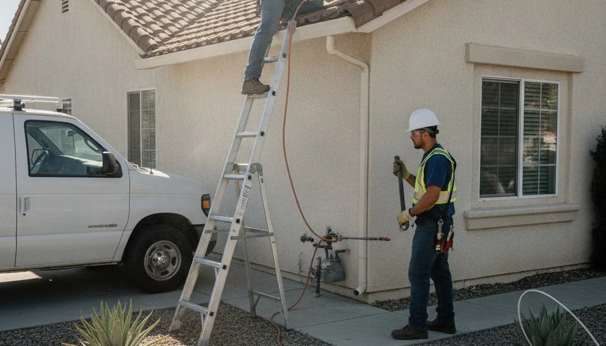 Sacramento, CA plumbing repair technician fixing a leak for a local plumbing service