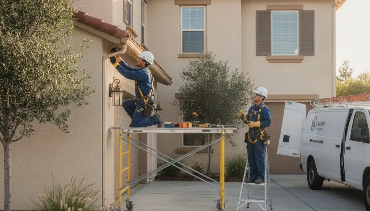 Sacramento, CA plumber repairing a plumbing issue for residential service call