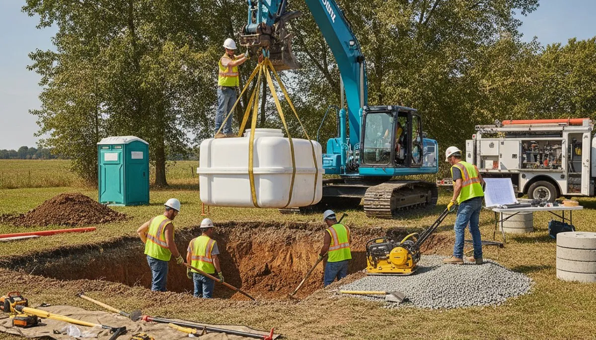 Septic tank installation service in Sacramento, CA by professional plumbers