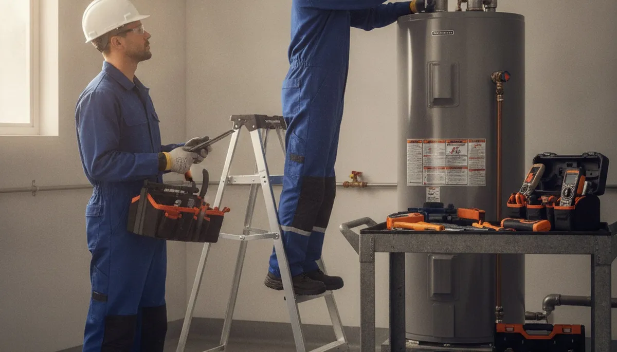 Sacramento, CA plumber repairing a water heater for reliable home hot water service